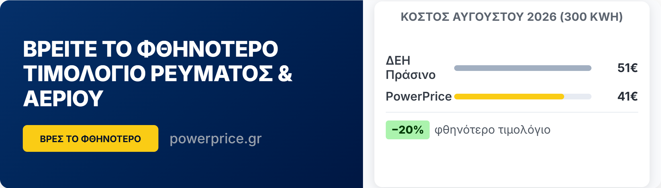 Compare electricity & gas rates and find the cheapest tariff - PowerPrice.gr